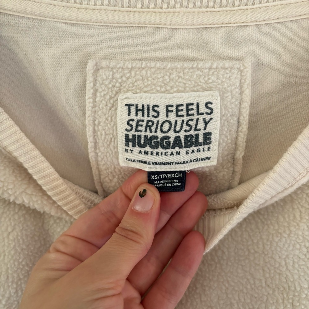 American Eagle Big Hug Reversible Fleece Sweatshirt, XS - Picture 4 of 6